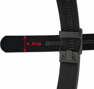 Λεπτομέρεια τακτικής ζώνης 4,3cm με ύφασμα νάιλον 1100D και ενίσχυση από PE