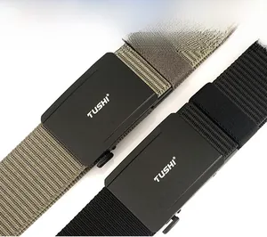 Détails des ceintures tactiques en nylon vert armée et noir avec boucles mates