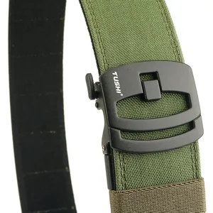 5CM Tactical Molle belt with automatic buckle and durable olive green nylon webbing