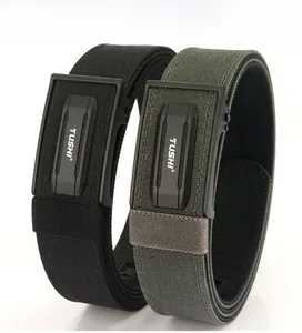 Nylon tactical belts in black and olive with inner PE plate and plastic buckles