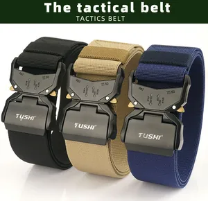 Trois ceintures tactiques en nylon robuste avec boucles en métal à dégagement rapide 10KN en couleurs