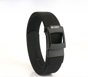 Detail of 3.8cm nylon tactical belt with quick-release buckle and reinforced webbing