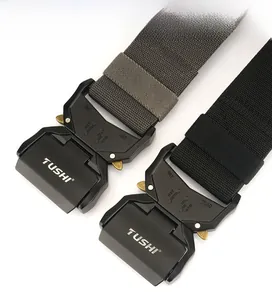 Détail de ceinture tactique en nylon de 5,0 cm avec boucle métallique et résistance de 10KN