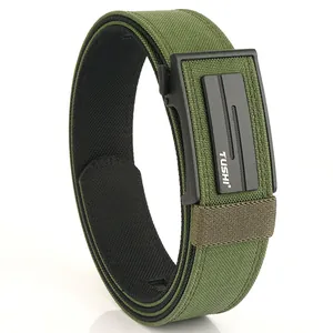 Men's heavy duty tactical nylon belt with automatic buckle for outdoor and casual wear