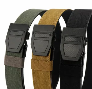 Détail de la ceinture tactique en nylon avec boucle automatique en alliage de zinc
