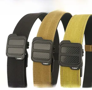 Three colors of tactical nylon belts with heavy-duty zinc alloy automatic buckles