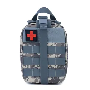 Tactical Medical First Aid Kit Pouch Waterproof Oxford Cloth MOLLE System Emergency Rescue Bag For Outdoor Wilderness Traveling