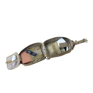 Tactical camouflage first aid medical pouch with multi-functional interior storage slots