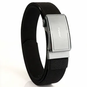 Men's Tactical Nylon Belt With Aviation Aluminum Alloy Automatic Buckle Adjustable Outdoor Casual Woven Canvas Belt For Men