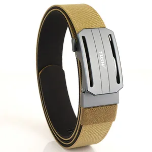 Men's Tactical Nylon Belt With Aviation Aluminum Alloy Automatic Buckle Adjustable Outdoor Military Style Waist Belt