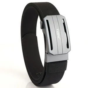 Men's nylon tactical belt with aluminum alloy automatic buckle and high-density weave