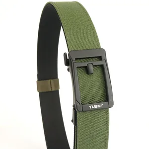 Cinturón táctico de nailon verde militar con hebilla automática para exterior
