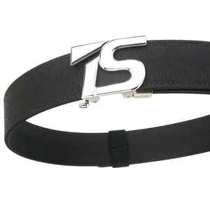 Tactische nylon riem met zilveren automatische metalen gesp voor outdoor en casual