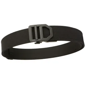 Tactical nylon belt for men with double-layer thickening and a matte black metal buckle