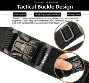 Taktische Gürtelschnalle mit Nylon-Gurtband und Schnellverschluss-System von TUSHI