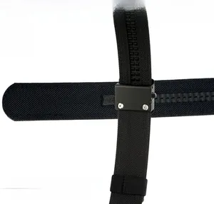 Detailed macro view of 1100D high-density nylon fabric and PE sheet on tactical belt