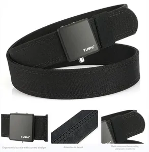 Detail of ergonomic matte buckle and wear-resistant double-layer nylon tactical belt