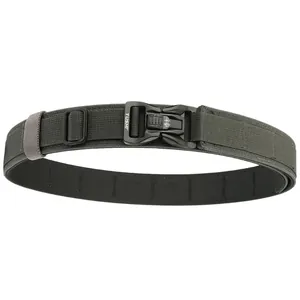 Olivgrüner taktischer Nylon-Gürtel mit robuster schwarzer Metall-Schnellschließe