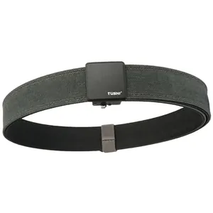 Men's Tactical Nylon Belt Thickened Dual Layer Webbing With Zinc Alloy Automatic Buckle Adjustable Casual Outdoor Belt