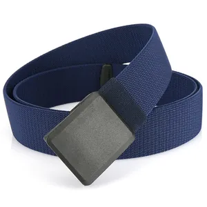 Ceinture tactique homme en nylon bleu marine avec boucle en plastique noir mat robuste