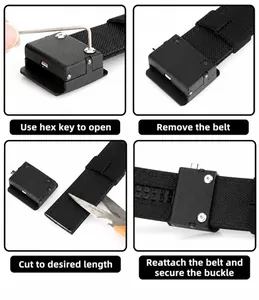 Step-by-step tutorial for shortening the heavy-duty double-layer nylon tactical belt length