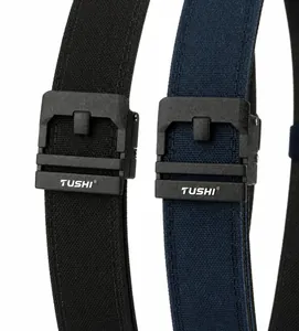 Detail of nylon belt buckle with built-in PE film for extra support and durability