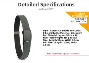 Détail de la ceinture tactique en nylon 3,8 cm avec boucle automatique en alliage de zinc