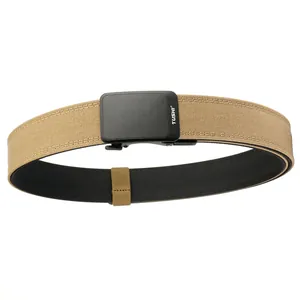 Ceinture tactique homme en nylon kaki avec boucle automatique pour extérieur