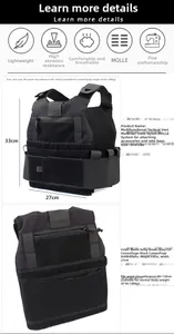 Detail view of 500D nylon tactical vest showing lightweight and durable MOLLE system