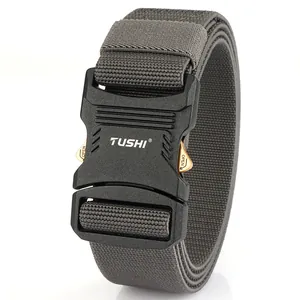Tactical nylon belt with heavy-duty quick release alloy buckle and durable woven strap