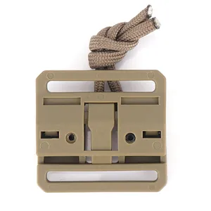 Tactical magnetic plastic buckle with khaki paracord loop for MOLLE backpack systems