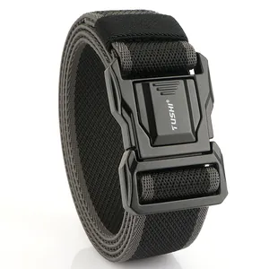 Tactical nylon belt with quick release alloy buckle for hiking and outdoor activities
