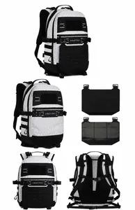 Tactical assault backpack featuring diamond texture fabric and modular MOLLE system