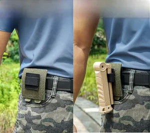 Army green tactical molle hook patch panel for military vest and outdoor gear attachment