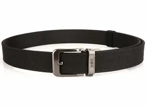 Close-up of TUSHI metal automatic buckle with double-layered nylon canvas belt detail