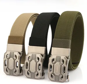 Tactical nylon belts in three colors featuring heavy-duty quick release alloy buckles