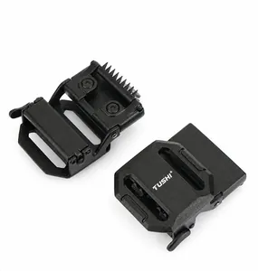 Close-up of matte black zinc alloy automatic buckle with scratch-resistant surface