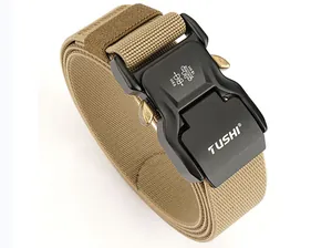 Detail of 3.8cm tactical nylon belt with 18KN heavy duty quick release metal buckle