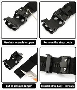 Step-by-step guide to shortening the heavy-duty tactical nylon belt using tools