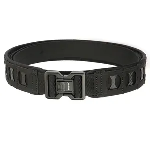 5cm black tactical nylon belt with alloy quick release buckle and carbon fiber details