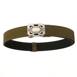 Men Tactical Belt Heavy Duty Nylon Waistband With Automatic Zinc Alloy Buckle Adjustable Outdoor Casual Military Style Strap
