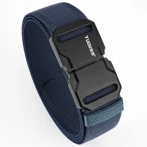 Cinturón Elástico Táctico para Hombre Transpirable Ajustable de Nailon Con Hebilla de Liberación Rápida Para Deportes Casual