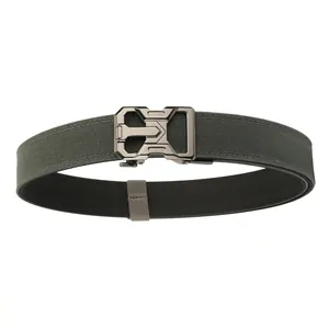 Heavy Duty Nylon Tactical Belt With Zinc Alloy Automatic Buckle Outdoor Military Style Casual Waistband For Men