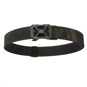 Herren Outdoor Taktik-Gürtel aus Nylon mit Tarnmuster und schwarzer Metallschnalle