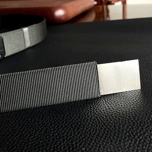 Detail of high-density tactical nylon belt webbing with durable inner reinforcement