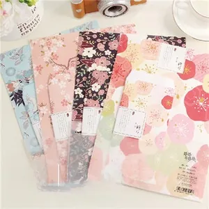Detail of vintage Japanese floral letter paper and envelopes with retro props
