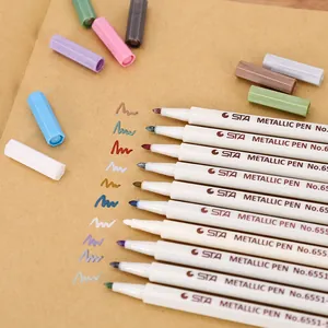 Metallic Paint Markers For DIY Photo Albums Black Paper Glass Ceramic Crafts Metallic Color Permanent Marking Pens