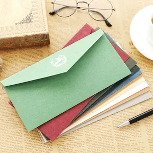 Vintage DL envelopes set in assorted colors with gold foil accents and bird motifs