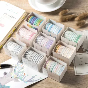 Washi Tape Japanese Style Slim Decorative Masking Tape Journaling Scrapbooking DIY Art Crafts Aesthetic Paper Tape