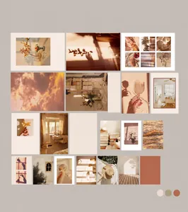 Lot de 20 cartes décoratives murales sur le thème du coucher de soleil avec paysages